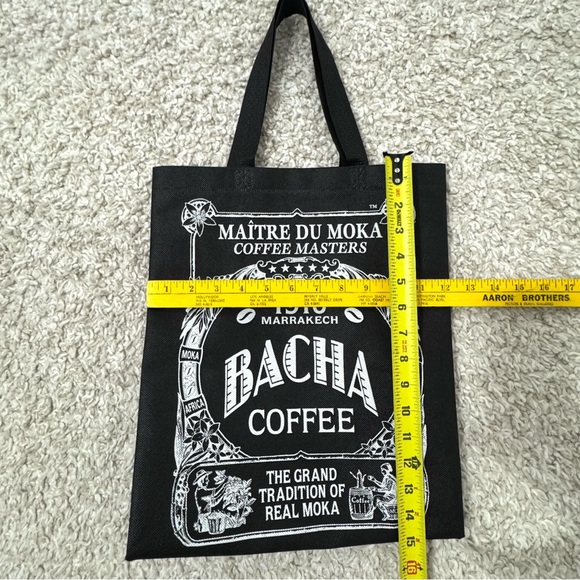 Bacha Coffee Black Tote Bag – Marrakech 1910 Graphic Shopper - Picture 6 of 7